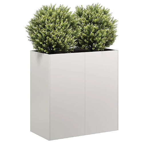 vidaXL Jardinière 80x40x80 cm acier inoxydable