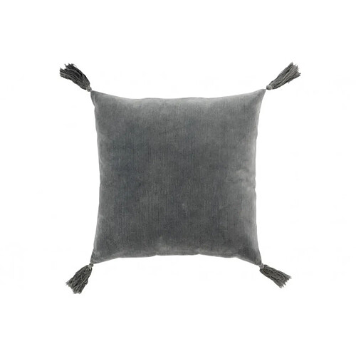 Dansmamaison Coussin Floches Coton Gris