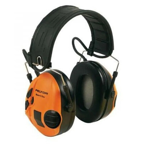 3M Sportac Casque Peltor Anti Bruit Actif Spécial Chasse, SNR 26 dB, Orange