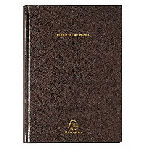 Exacompta Agenda perpétuel de caisse broché format 21 cm x 14,8 cm - Noir