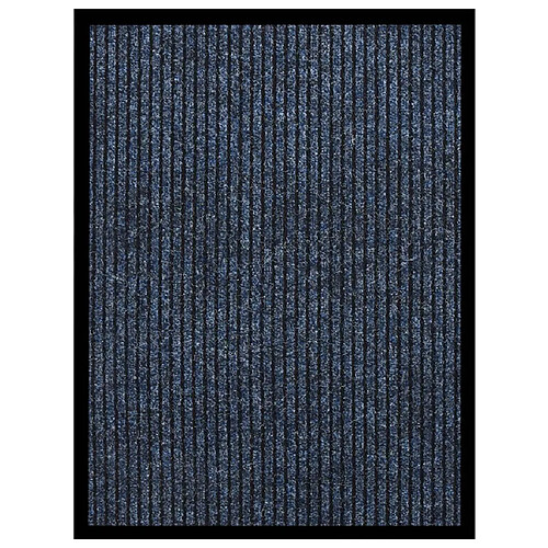 vidaXL Paillasson rayé Bleu 60x80 cm