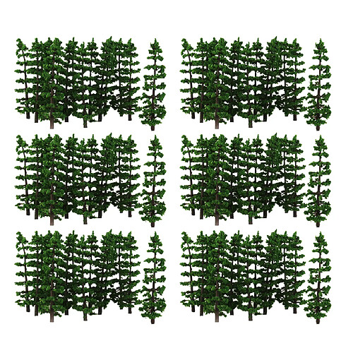 120 pcs Plastique Sapin Train Miniature Paysages Paysage Ho 1: 100