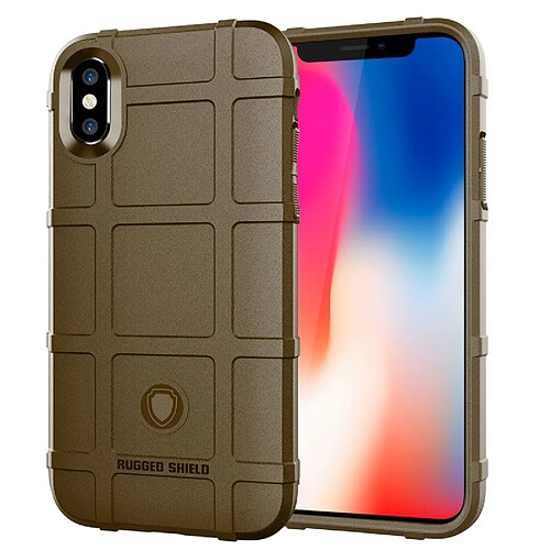 Wewoo Coque TPU antichoc à couverture totale pour iPhone X (Marron)