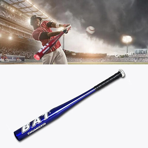 Wewoo Batte de baseball en alliage d'aluminium de la morsure de balle molletaille 25 pouces 63-64cm bleu