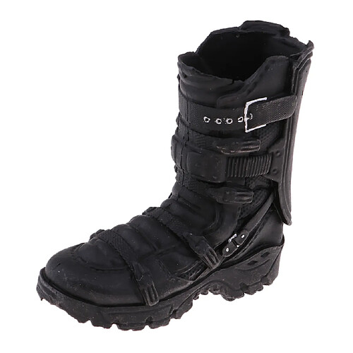 1/6 Hommes Chaussures Bottes Noires Accessoires pour 12'' Corps de Figure d'Action