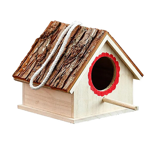 Maison à oiseaux en bois suspendue