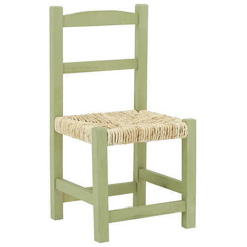 Aubry Gaspard Chaise enfant en bois vert.