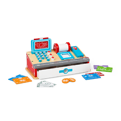 Bigjigs Toys Caisse d'atelier en bois avec scanner