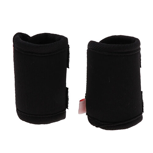 2 PCS Pet Leg Brace Protector Chien Blessure Genouillères Fixes Noir S