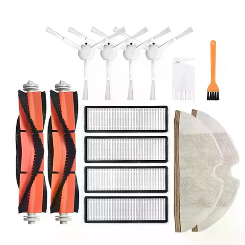 Kit de pièces de rechange pour Xiaomi Mijia 1C, accessoires pour Robot, rouleau latéral, filtre HEPA, brosse principale, serpillière, 14 pièces