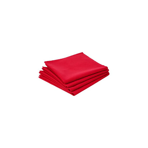 Ac-Deco Lot de 4 serviette de table en coton - L 40 cm x l 40 cm - Rouge