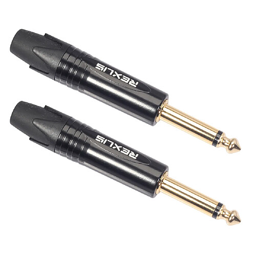 Prise jack stéréo 6,35 mm pour soudure audio bricolage pour microphone guitare noir