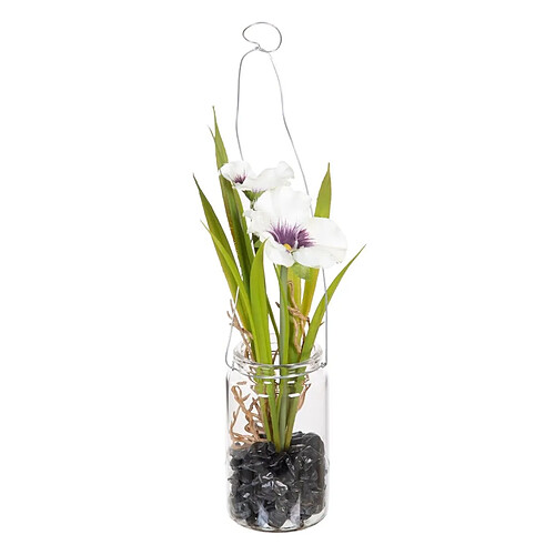 BigBuy Home Plante décorative Polyester Polyéthylène Fer 7 x 7 x 18 cm