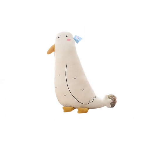 Universal 50cm pouces mignon long renard ours oiseau de mer poupée paresseux oreiller enfant accompagnement peluche cadeau voyage bureau décoration | oreiller de luxe (blanc)