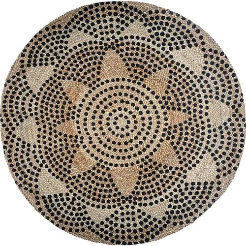 Atmosphera, Createur D'Interieur Tapis rond jute motif "Livin" diamètre 120 cm Atmosphera