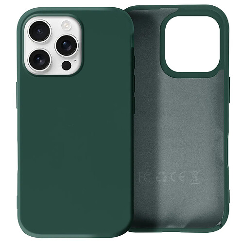 Avizar Coque pour iPhone 16 Pro Max Semi-rigide Soft-touch Anti-traces Vert Foncé