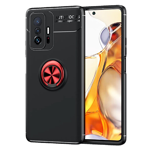 Coque en TPU antichoc avec béquille noir/rouge pour votre Xiaomi 11T/11T Pro