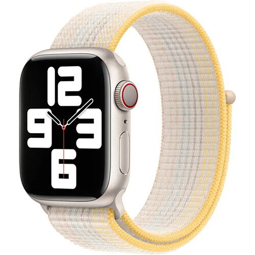 Sport Loop bracelet pour l'Apple Watch Series 1-9 / SE - 38/40/41 mm / Series 10 - 42 mm - Starlight colour