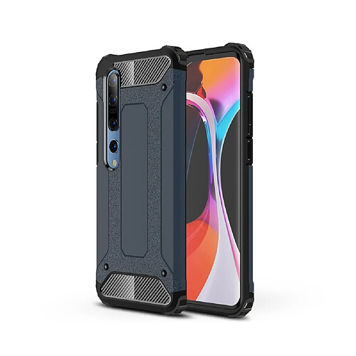 Coque en TPU hybride de garde d'armure bleu foncé pour votre Xiaomi Mi 10/Mi 10 Pro