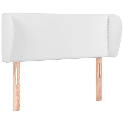 Maison Chic Tête de lit moderne avec oreilles pour chambre - Décoration de lit Blanc 83x23x78/88 cm Similicuir -MN26852