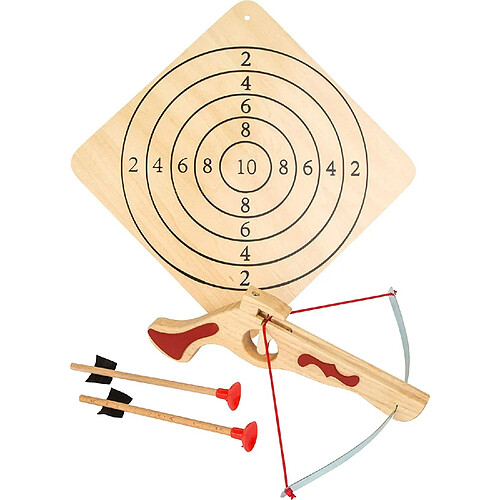 Small Foot Tir à l’arbalète en bois avec cible et deux flèches
