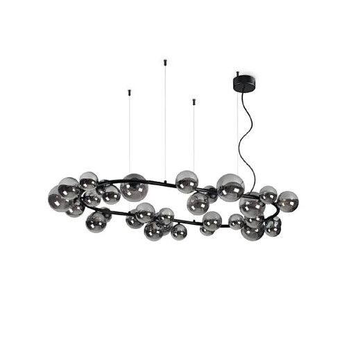 Ideal Lux Suspension PERLAGE Verre,Métal Noir