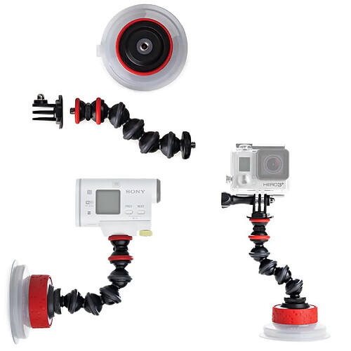 JOBY Suction Cup & GorillaPod Arm (Black/Red)