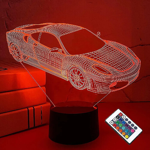 Universal Voiture 3D Illusion Lumineuse