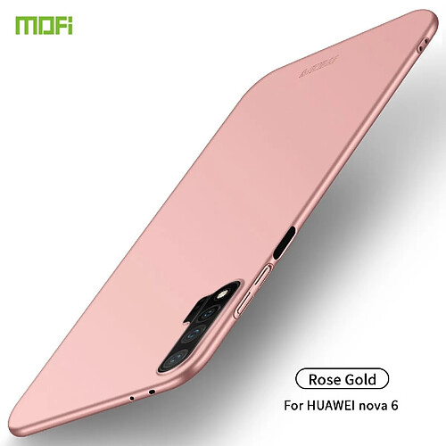 Wewoo Coque Pour Huawei Nova 6 Frosted PC Ultra-mince Hard Case Rose Gold