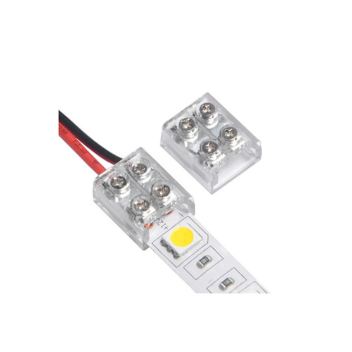 Ledkia Connecteur câblé pour Ruban LED 12/24V DC avec Vis 8 mm