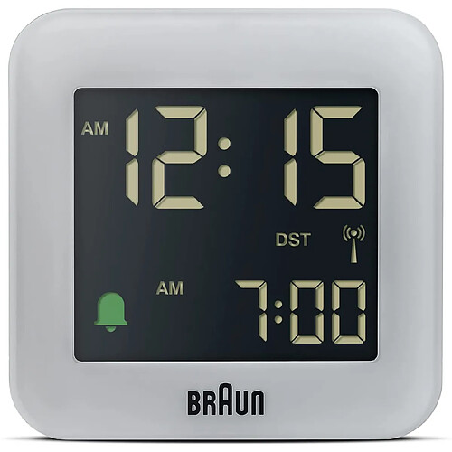 Braun Réveil de Voyage avec Fonction Snooze gris