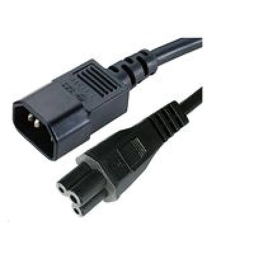 MicroConnect Power Cord C5 - C14 1m Black, H05VV-F3x0.75mm2 CU, Female-Male