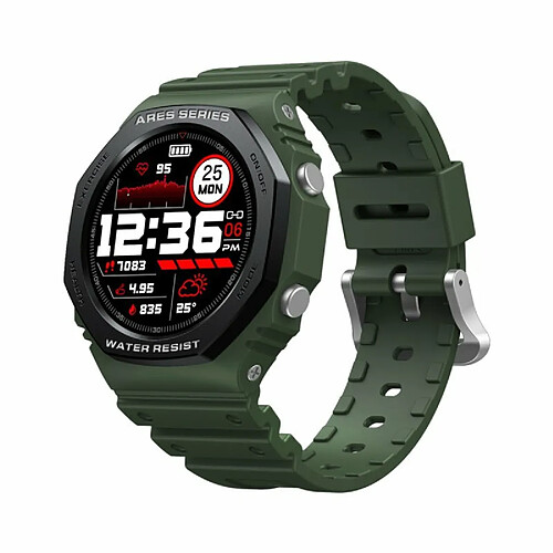 Ares 2 Montre Intelligente Robuste 1.09 Pouces Écran Hd Oxygène Sanguin Surveillance De La Pression Artérielle Vert