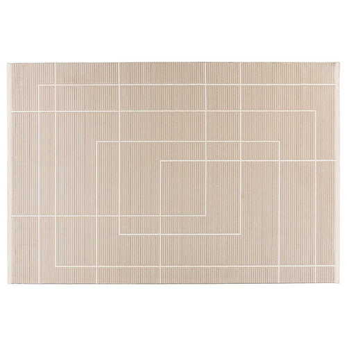 Lisa Design Telio - tapis rectangulaire motif graphique - beige