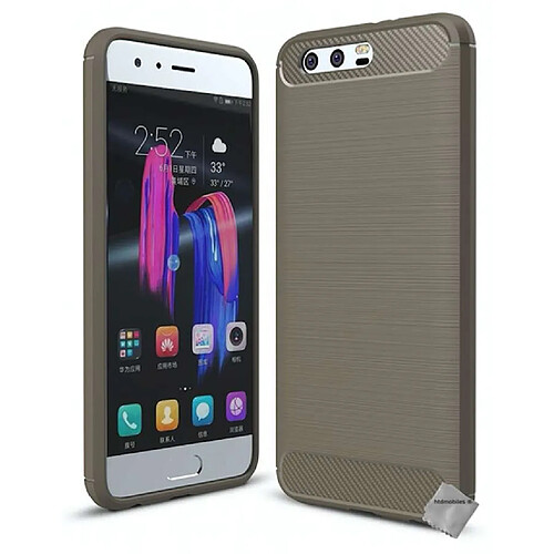 Htdmobiles Coque silicone gel carbone pour Huawei Honor 9 + film ecran - GRIS