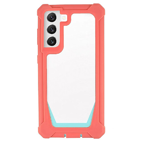 Coque en TPU + acrylique détachable 2 en 1 Rose corail/vert bleuté pour votre Samsung Galaxy S21 Plus 5G