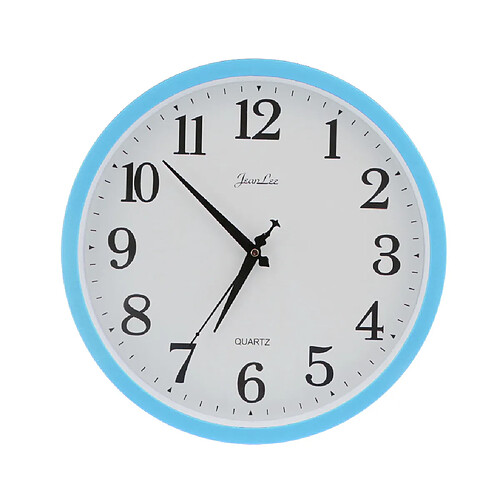 horloge murale silencieuse qualité quartz batterie à domicile bureau 12 pouces bleu