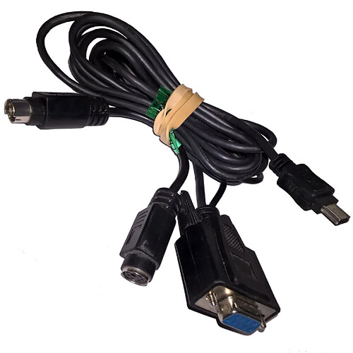 Adaptateur PS/2 Femelle/Mâle Série DB9F Mini-USB XIRING CAB00005-E 2m Noir · Occasion