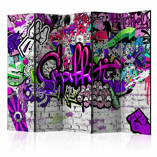 Artgeist Paravent - Purple Graffiti [Room Dividers] [225x172]