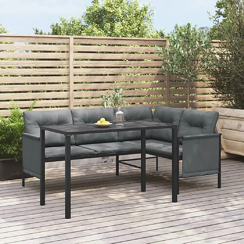 vidaXL Table à manger de jardin anthracite 110x54x70 cm acier