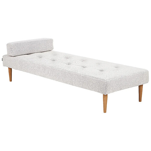 Beliani Chaise longue en tissu blanc cassé NIORT