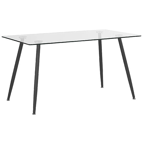 Beliani Table de repas MIDLAND Transparent