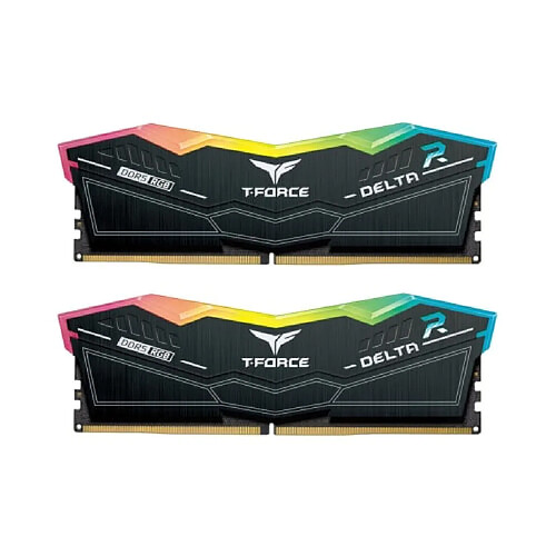 Team Group T-Force Delta Mémoire PC 32Go (2x16Go) DDR5 7200MHz Noir CL42 Noir