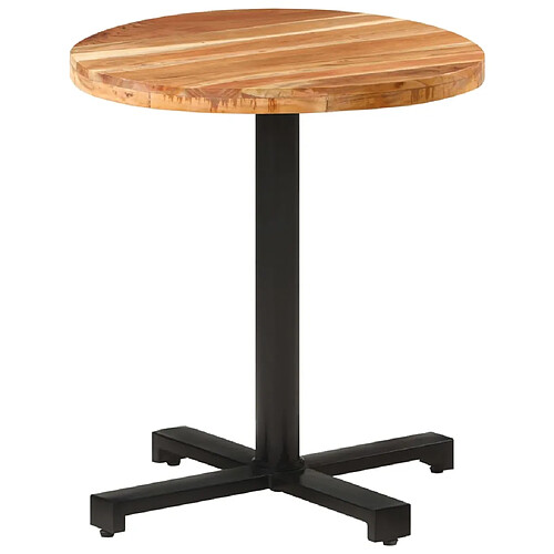 vidaXL Table de bistro Ronde Ø70x75 cm Bois d'acacia massif