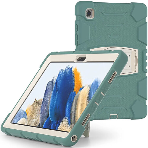 Coque en silicone antichoc, anti-rayures avec béquille Vert émeraude pour votre Samsung Galaxy Tab A8 10.5 (2021) X200/205