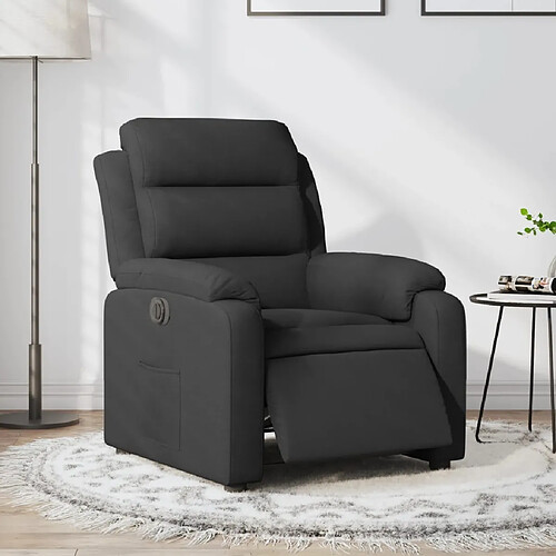 vidaXL Fauteuil inclinable électrique Noir Tissu