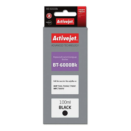 Activejet? Cartouche d'encre originale Activejet AB-6000Bk Noir