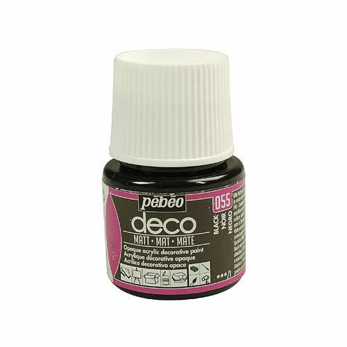 Pebeo Peinture acrylique opaque mate - Noir - 45 ml