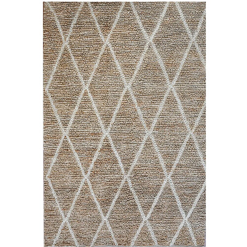 The Rug Republic Tapis en chanvre ivoire Larson 180 x 120 cm.