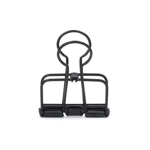 Kikkerland Pinces double-clip x 6 - noir